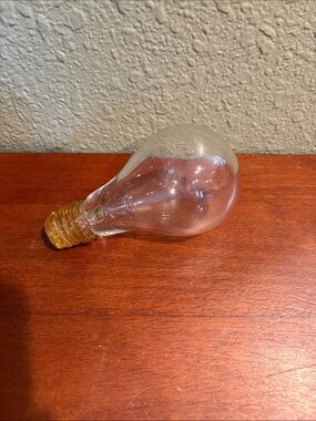 Unique Clear Glass Light Bulb Shaped Accent Piece for Display - Clear/Gold